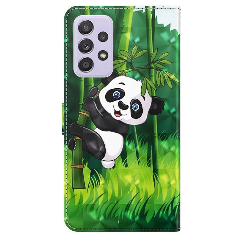 Printy peněženkové pouzdro pro mobil samsung Galaxy A33 5G - panda na bambusu
