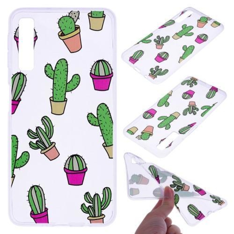 Printy silikonový obal na mobil Samsung Galaxy A7 (2018) - kaktusy