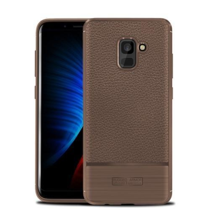 ProtectTexture gelový obal na Samsung Galaxy A8 Plus (2018) - hnědý