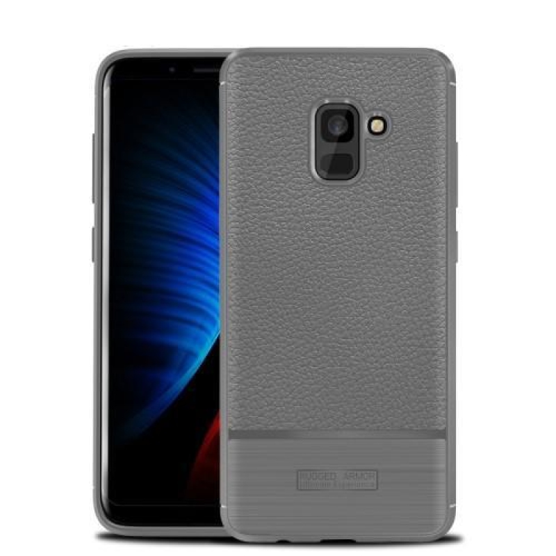 ProtectTexture gelový obal na Samsung Galaxy A8 Plus (2018) - šedý