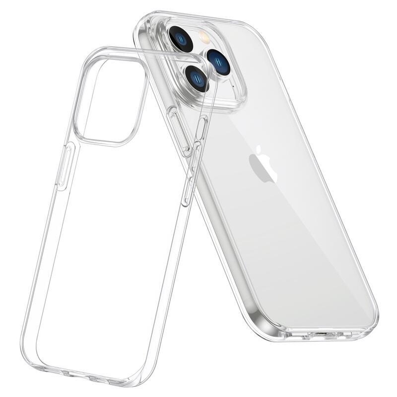 Průhledný gelový obal na mobil iPhone 14 Pro 6.1 - průhledný