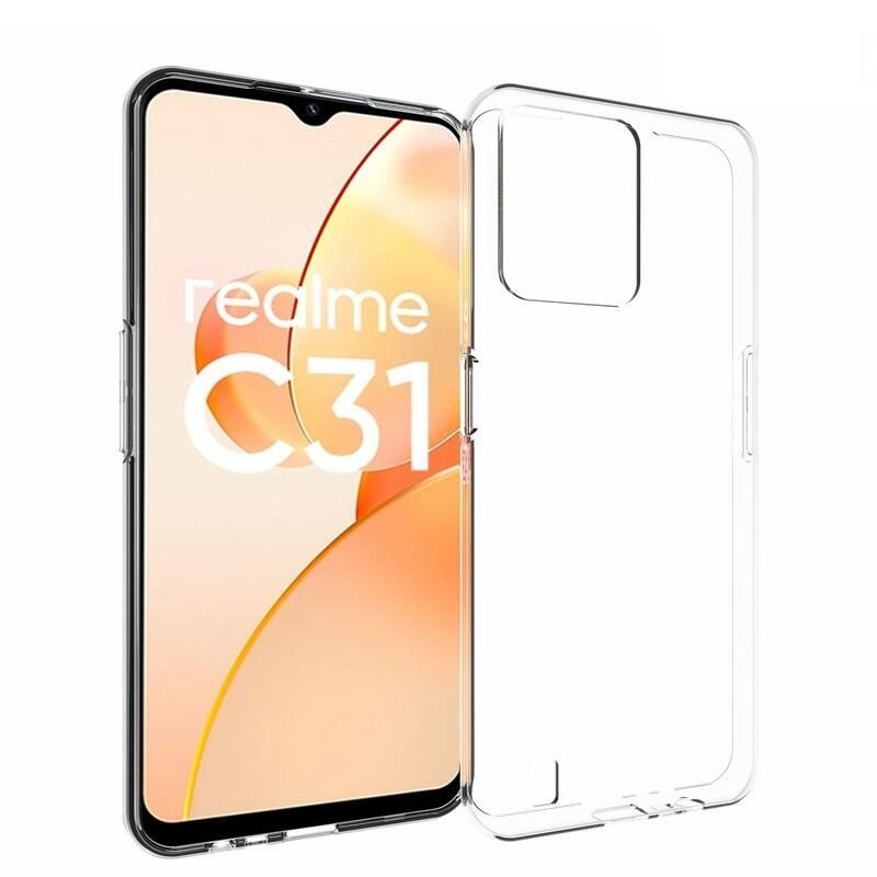 Průhledný gelový obal na mobil Realme C31 - průhledný