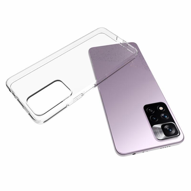 Průhledný gelový obal na mobil Xiaomi Redmi Note 11 Pro+ 5G - průhledný