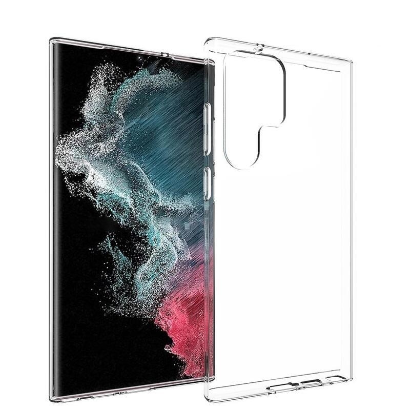 Průhledný gelový obal na Samsung Galaxy S23 Ultra - průhledný