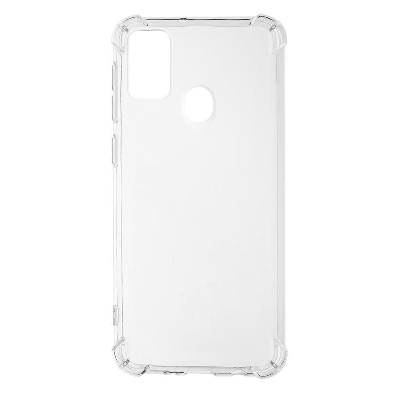 Průhledný gelový obal s vyztuženými rohy na mobil Samsung Galaxy M21