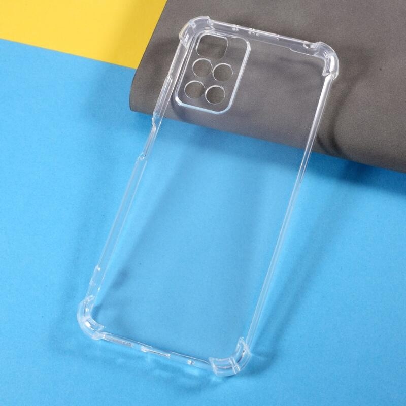 Průhledný gelový obal s vyztuženými rohy na mobil Xiaomi Redmi 10/Redmi 10 (2022) - průhledný