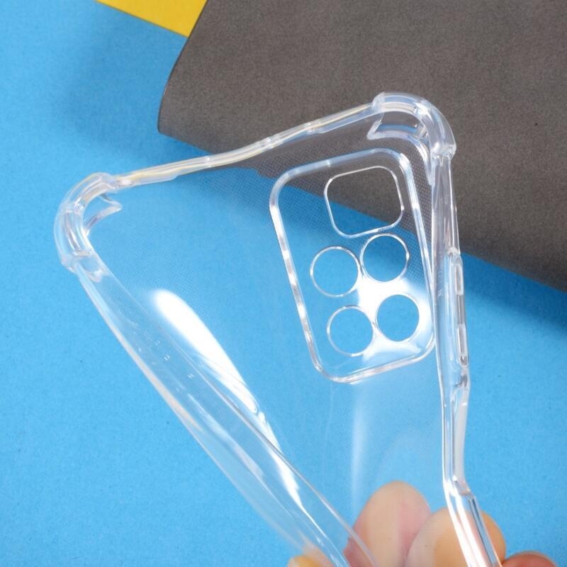 Průhledný gelový obal s vyztuženými rohy na mobil Xiaomi Redmi 10/Redmi 10 (2022) - průhledný
