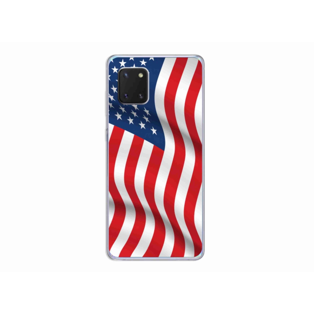 Gelový kryt mmCase na mobil Samsung Galaxy Note 10 Lite - USA vlajka