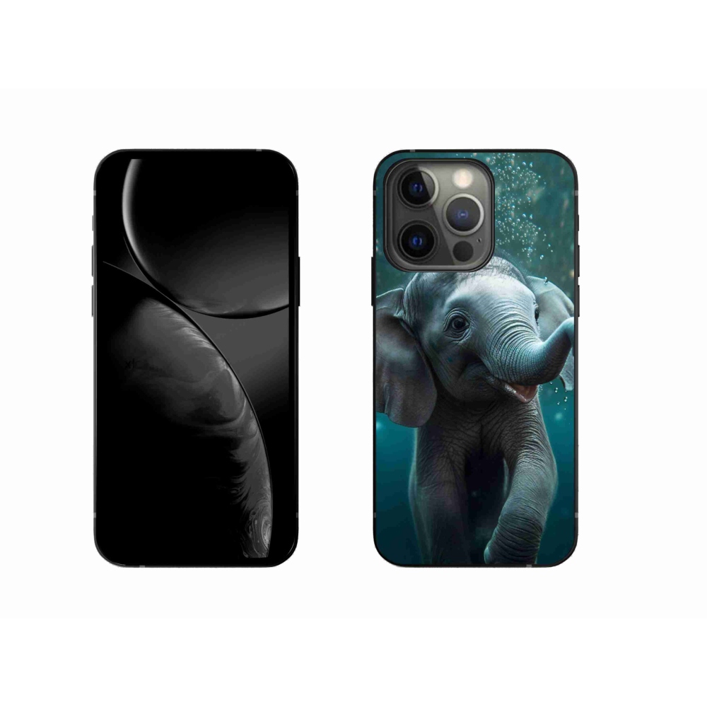 Gelový kryt mmCase na iPhone 13 Pro - slůně pod vodou