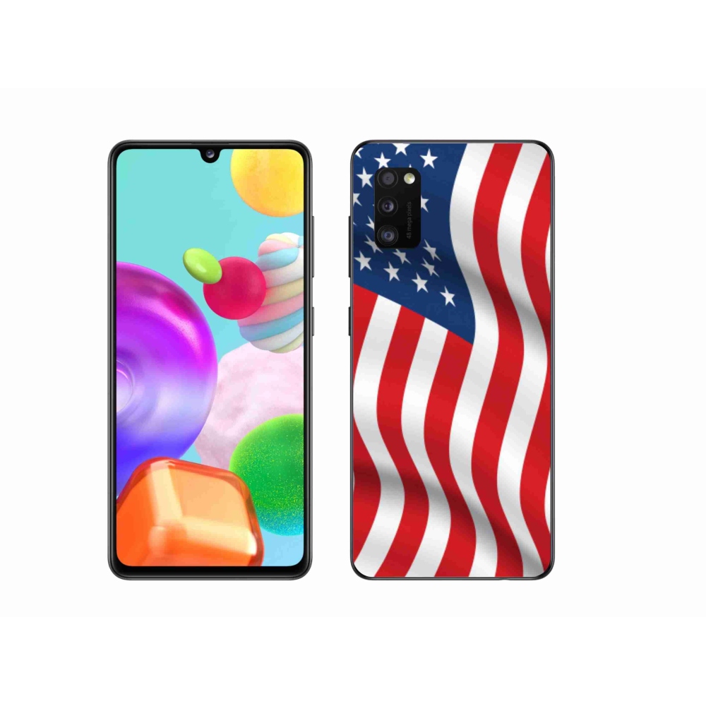 Gelový kryt mmCase na mobil Samsung Galaxy A41 - USA vlajka