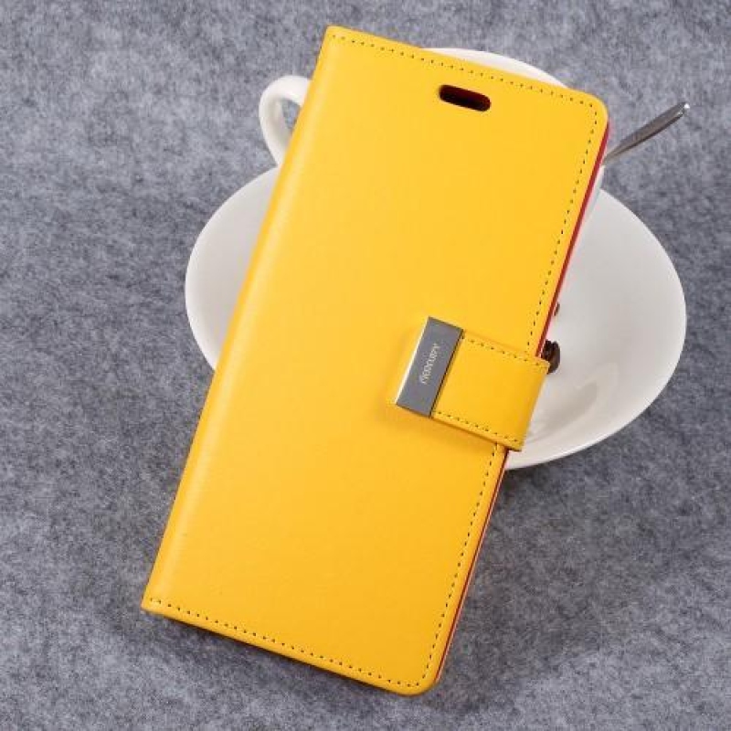 RichDiary PU kožené pouzdro na mobil Samsung Galaxy S8 Plus - žluté