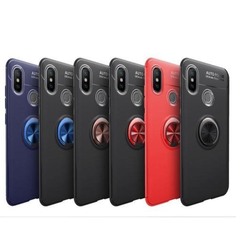 Ring gelový obal na mobil Xiaomi Mi 8 - černý/červený
