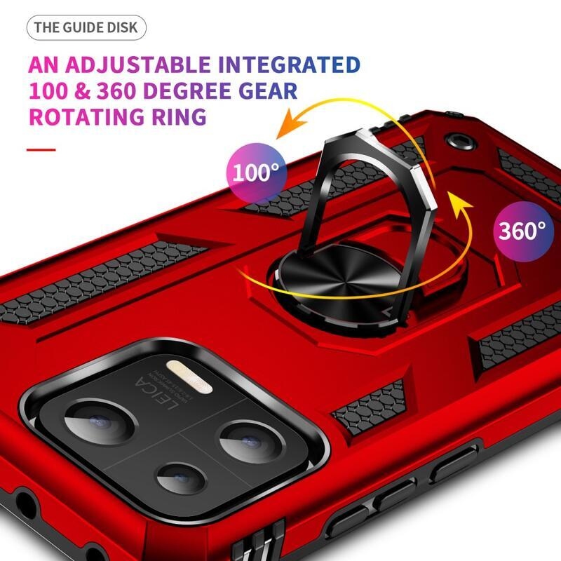 Ring odolný hybridní kryt s úchopem na Xiaomi 13 - červený