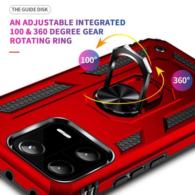 Ring odolný hybridní kryt s úchopem na Xiaomi 13 Pro - červený