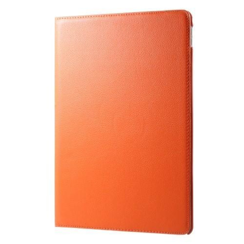 Rotary PU kožené pouzdro s otočným uchycením na iPad Pro 12.9 (2017) - oranžové