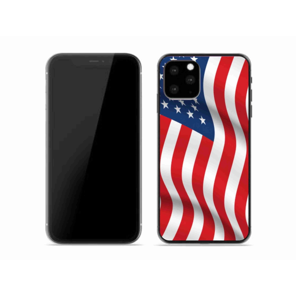Gelový kryt mmCase na mobil iPhone 11 Pro - USA vlajka
