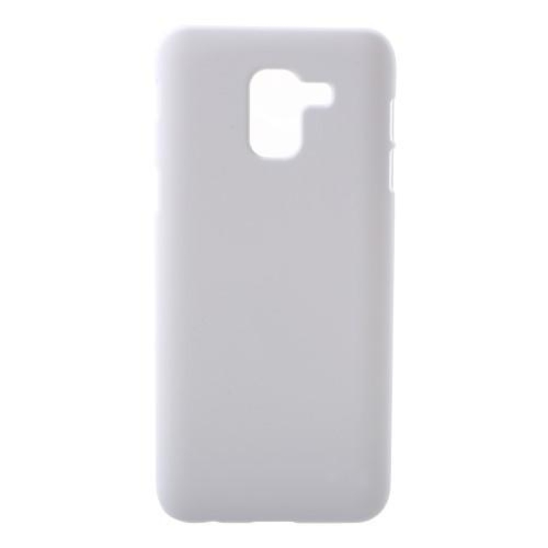 Rubber plastový kryt na mobil Samsung Galaxy J6 (2018) - bílý