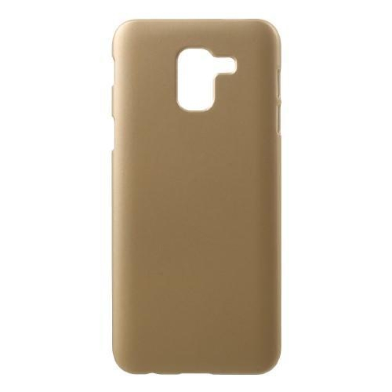 Rubber plastový kryt na mobil Samsung Galaxy J6 (2018) - zlatý