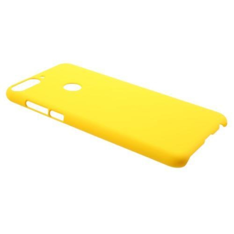 Rubber plastový obal na Huawei Y7 Prime (2018) - žlutý