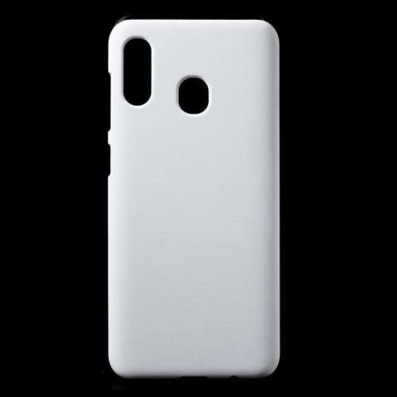 Rubber plastový obal na mobil Samsung Galaxy A30 - bílý
