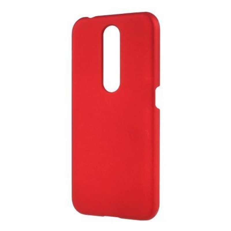 Rubber pogumovaný plastový obal na mobil Nokia 4.2 - červený