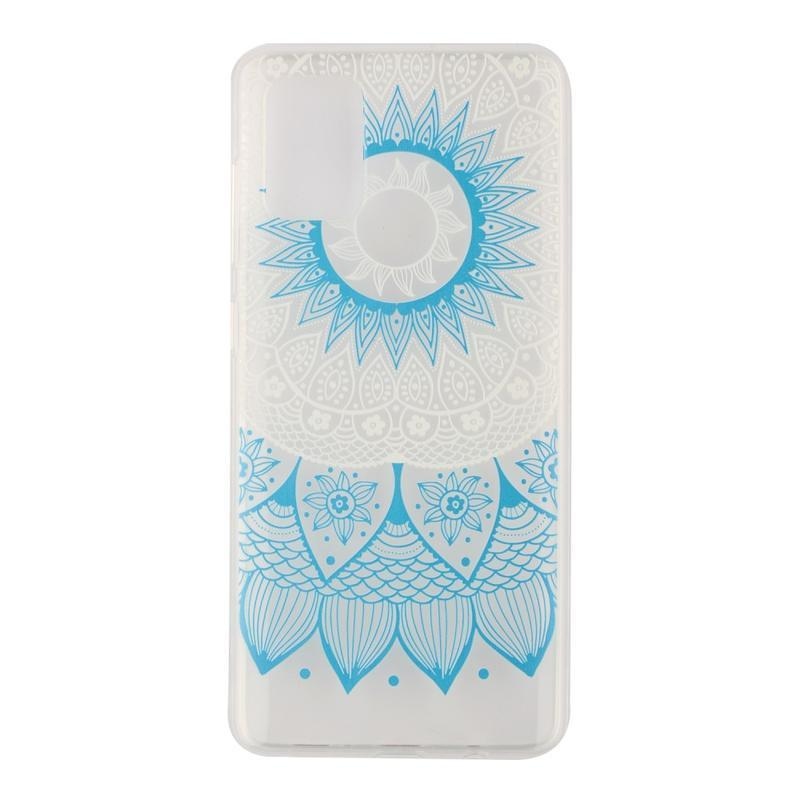 Shell gelový obal pro mobil Samsung Galaxy S20 - modrý květ