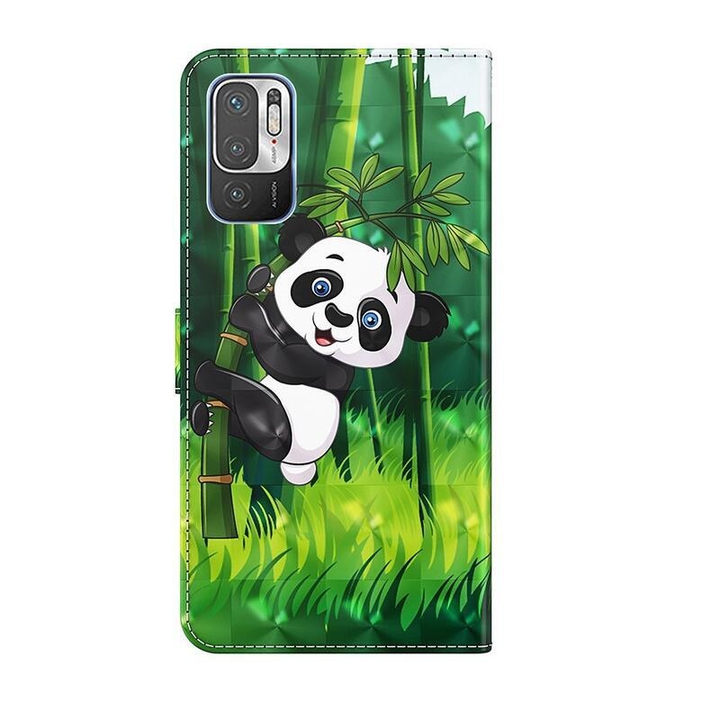 Shell peněženkové pouzdro na mobil Xiaomi Redmi Note 10 5G/Poco M3 Pro 4G/5G - panda na bambusu