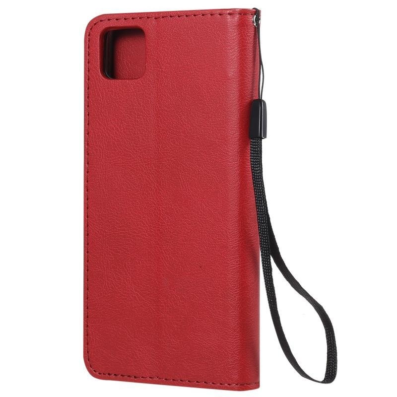 Shell PU kožené peněženkové pouzdro na mobil Huawei Y5p/Honor 9S - červené