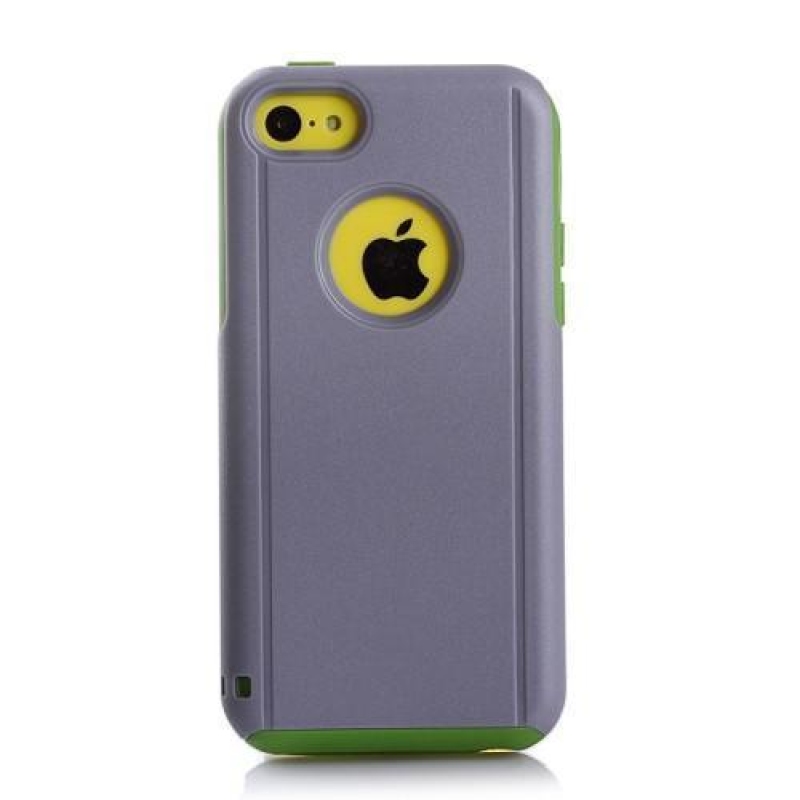 Shock hybridní odolný obal na iPhone 5C - šedý/zelený