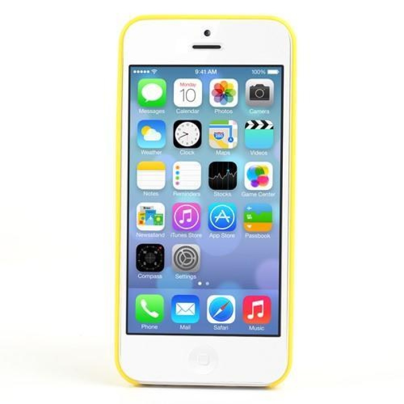 Slim plastový obal na iPhone 5C - žlutý