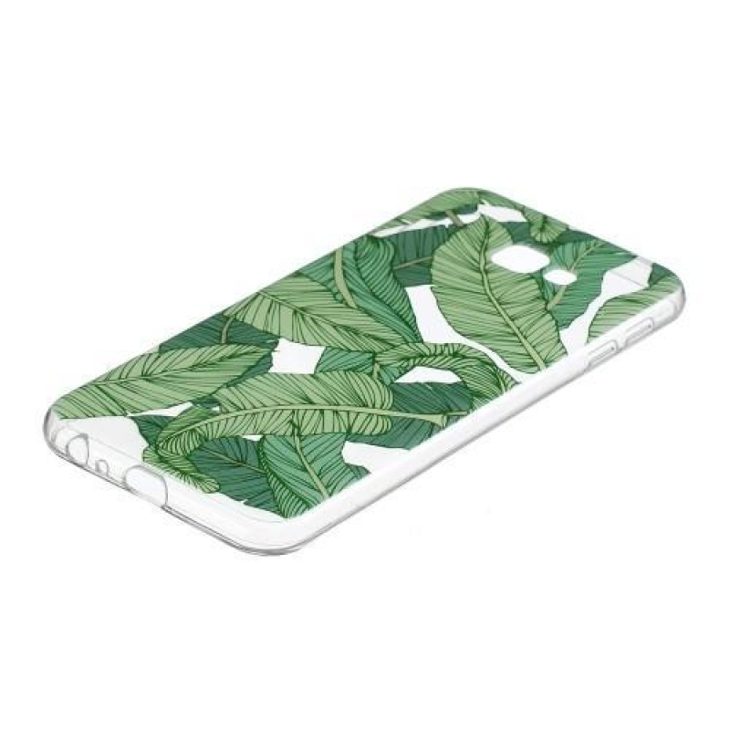Soft gelový kryt na mobil Samsung Galaxy J4+ - zelené listí