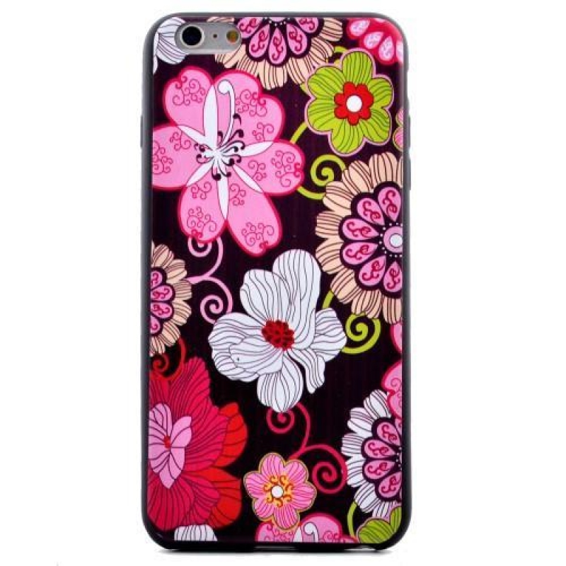Soft gelový obal na iPhone 6 a 6s - květiny