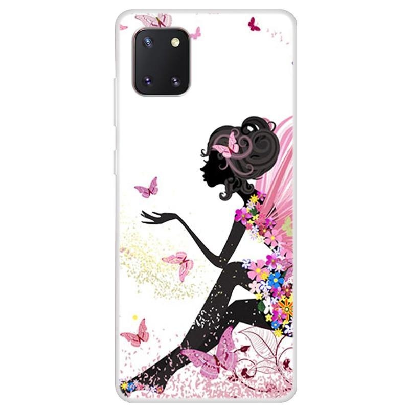 Soft gelový obal pro mobil Samsung Galaxy Note 10 Lite - dívka s motýly