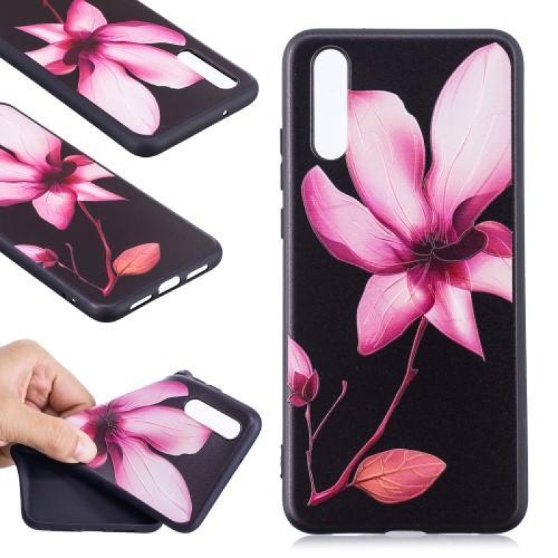 SoftBlack gelový obal na mobil Huawei P20 - květ