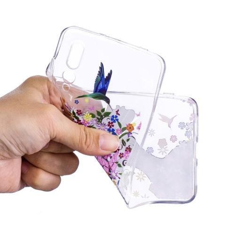 Softy gelový obal pro mobil Huawei P20 - květinová dívka