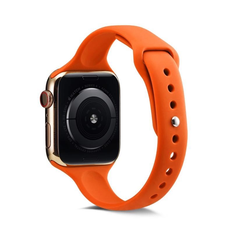 Softy silikonový řemínek na Apple Watch 5/4 40mm, 3/2/1 38mm - oranžový