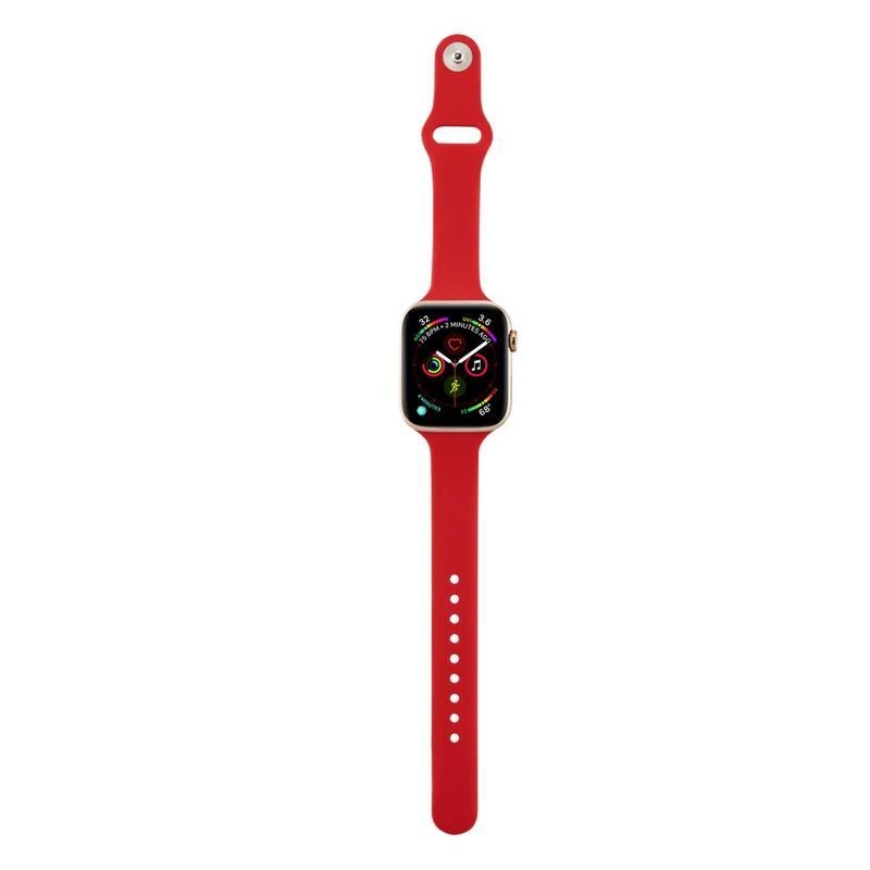 Softy silikonový řemínek na Apple Watch 5/4 40mm, 3/2/1 38mm - světlečervený