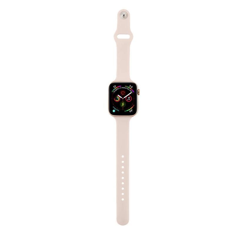 Softy silikonový řemínek na Apple Watch 5/4 40mm, 3/2/1 38mm - světlerůžový