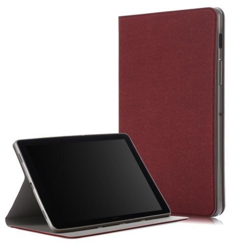 Solid PU kožené stojánkové pouzdro na tablet Samsung Galaxy Tab S5e SM-T720 / SM-T725 - hnědé