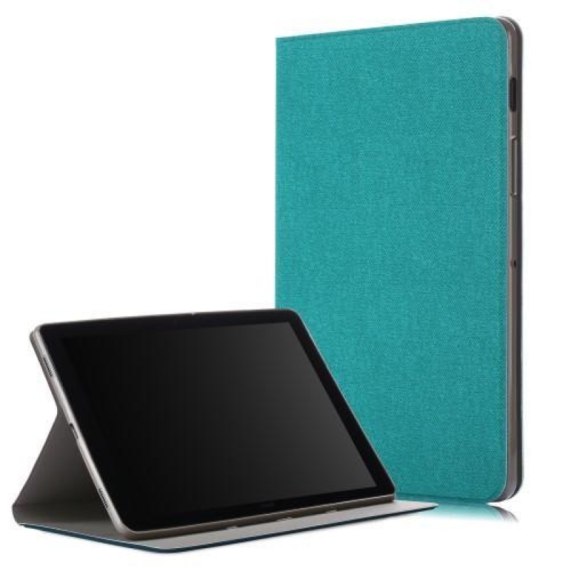 Solid PU kožené stojánkové pouzdro na tablet Samsung Galaxy Tab S5e SM-T720 / SM-T725 - světlemodré