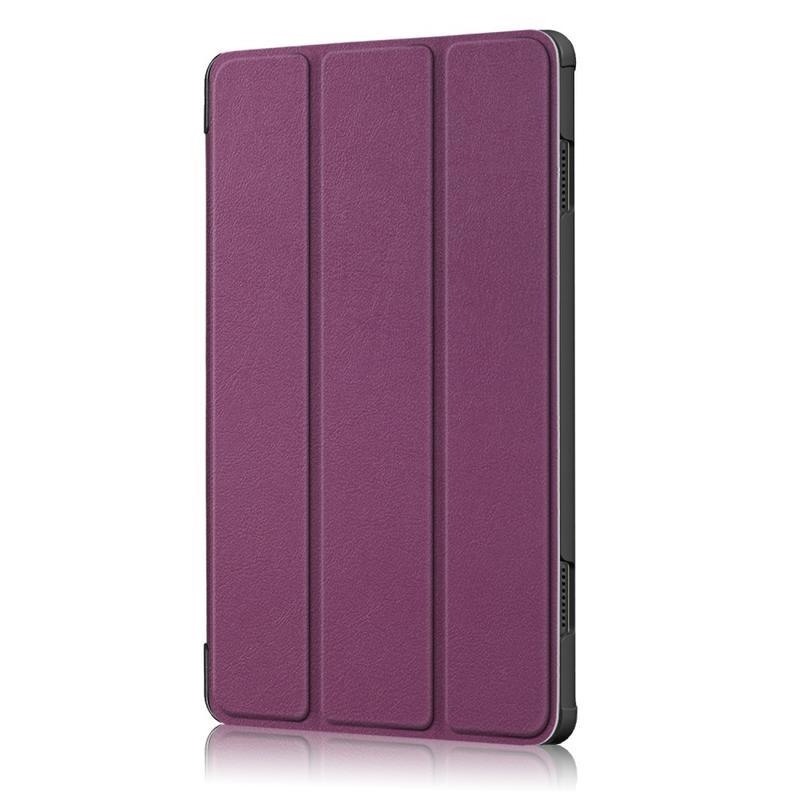 Stand polohovatelné PU kožené pouzdro na tablet Lenovo Tab M10 - fialové
