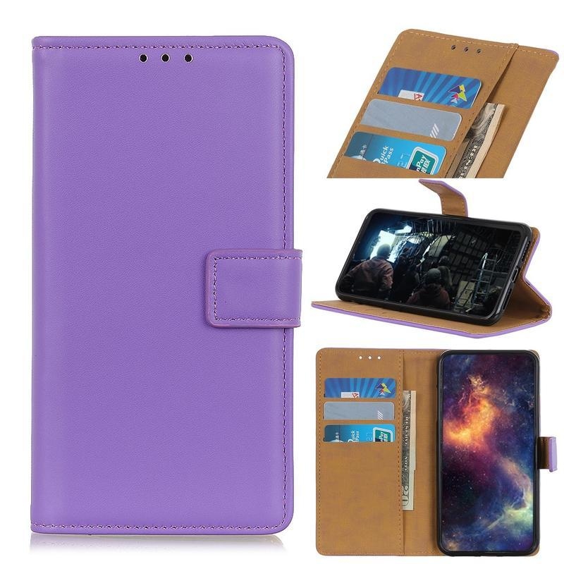 Stand PU kožené peněženkové pouzdro na mobil Honor 9X Lite - fialové