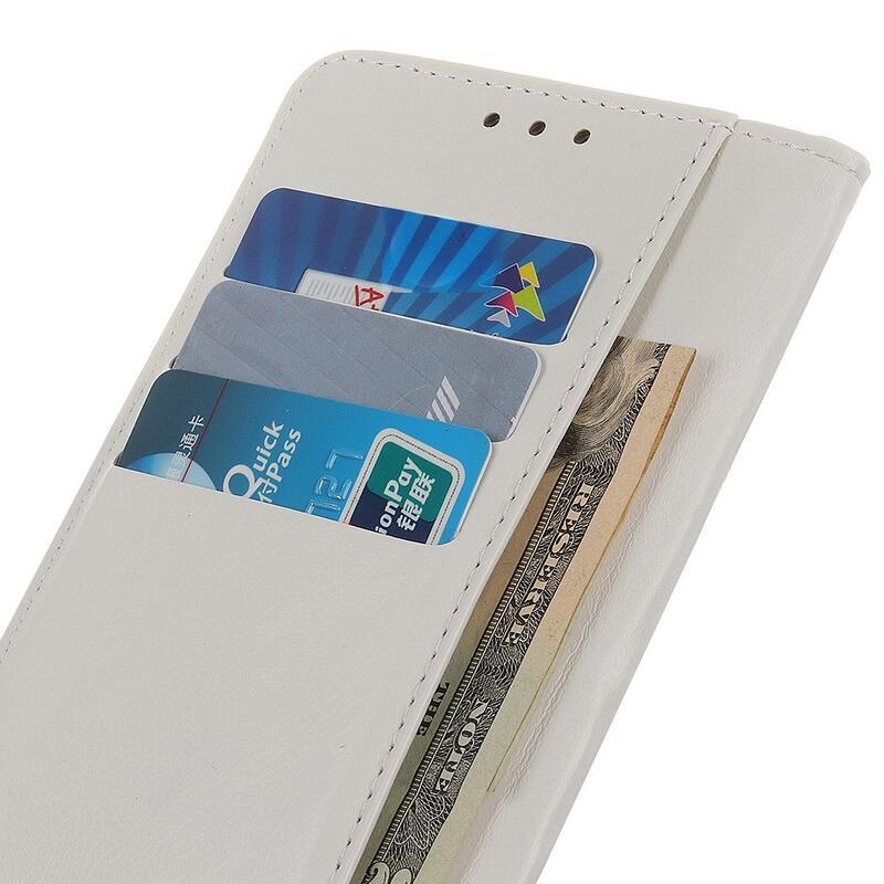 Stand PU kožené peněženkové pouzdro na mobil Nokia XR20 - bílé