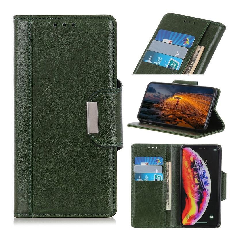 Stand PU kožené peněženkové pouzdro na mobil Samsung Galaxy A72 5G - zelené
