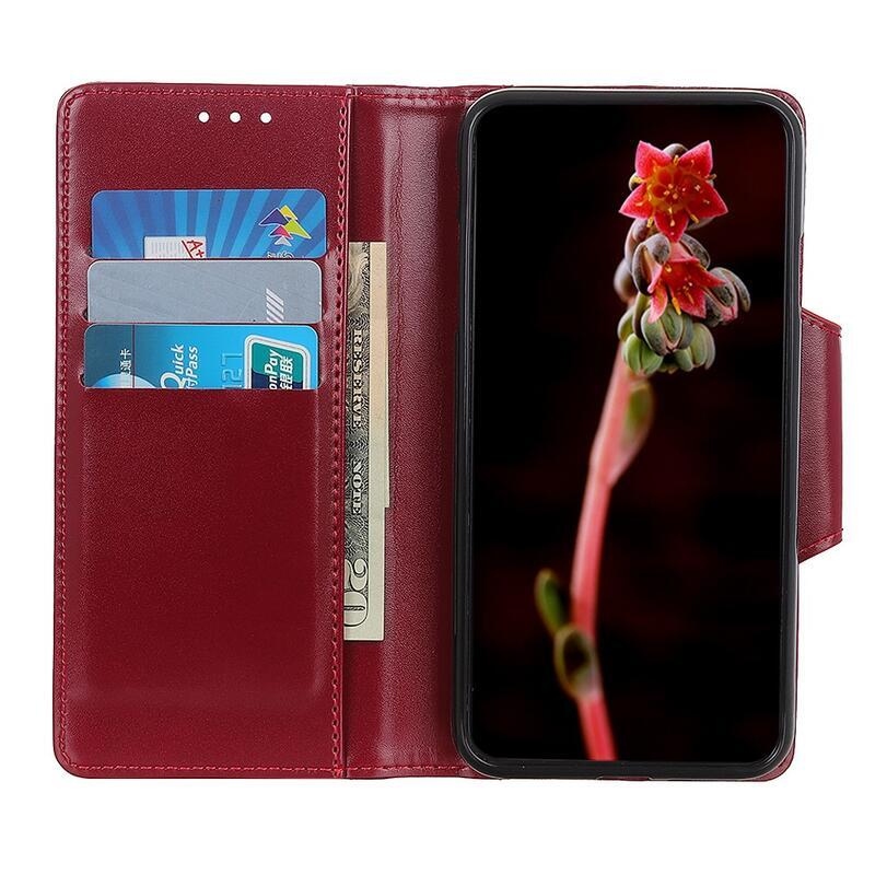 Stand PU kožené peněženkové pouzdro na mobil Xiaomi Mi 11 - červené