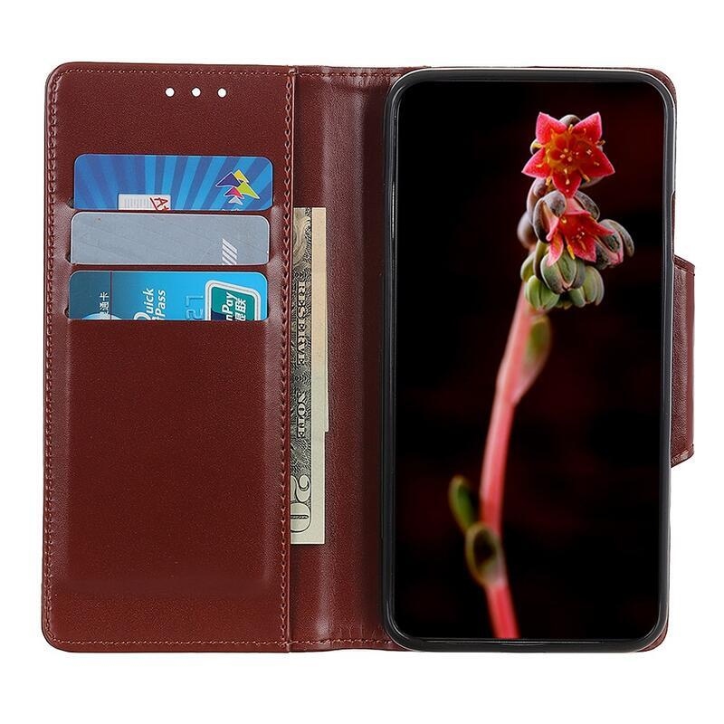 Stand PU kožené peněženkové pouzdro na mobil Xiaomi Mi 11 - hnědé