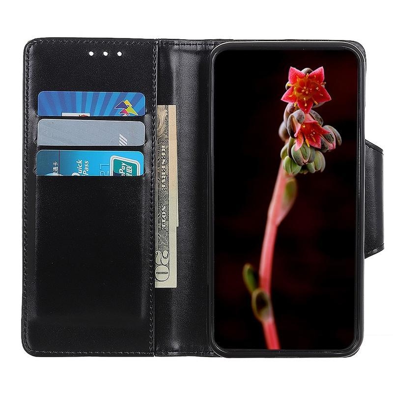 Stand PU kožené peněženkové pouzdro pro mobil Samsung Galaxy M51 - černé