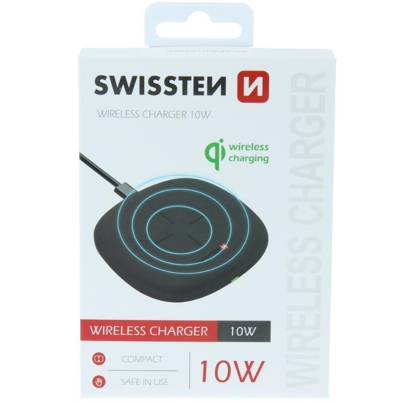 Swissten bezdrátová Wireless nabíječka 10 W - černá
