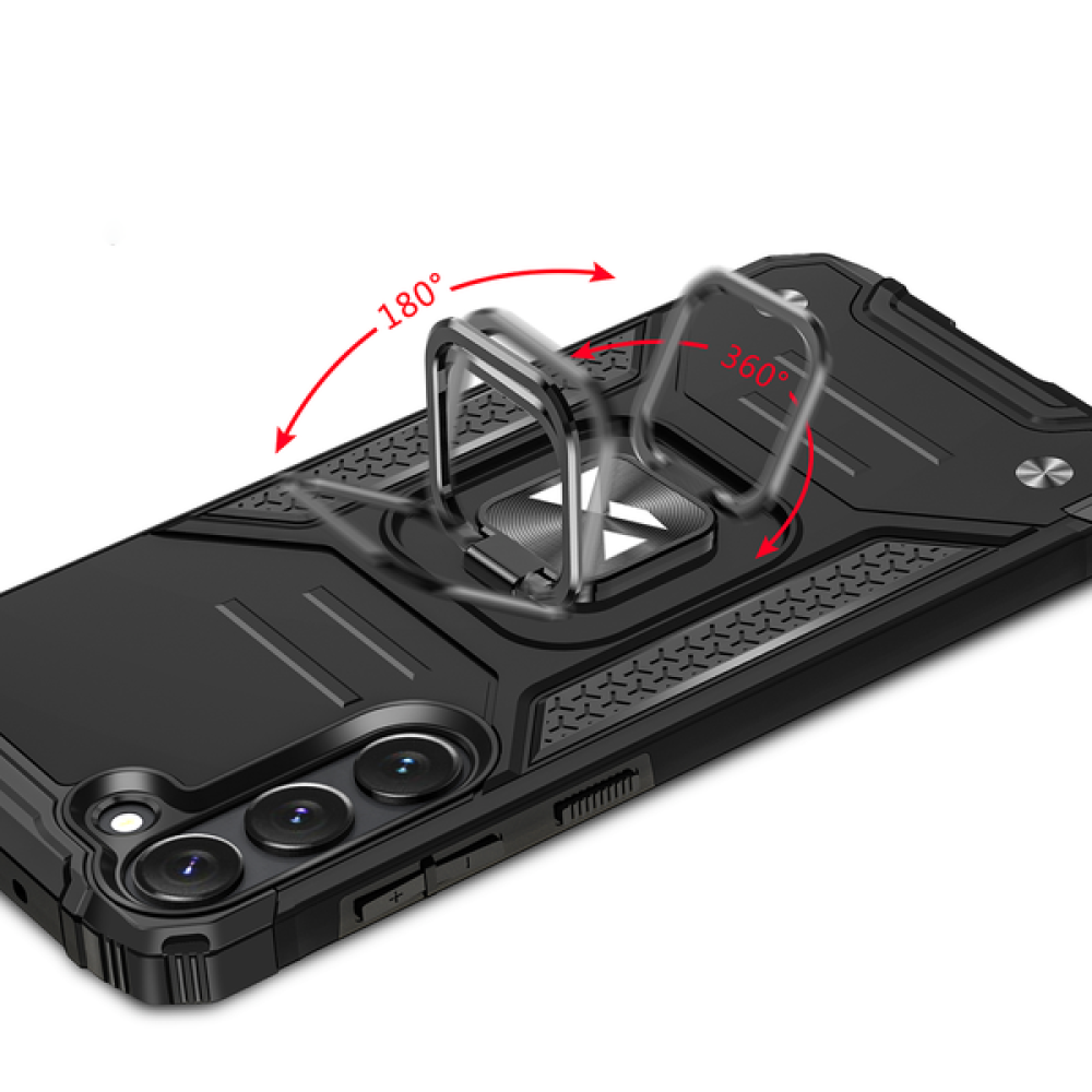 Wozinsky Ring odolný kryt na Samsung Galaxy S23 - černý