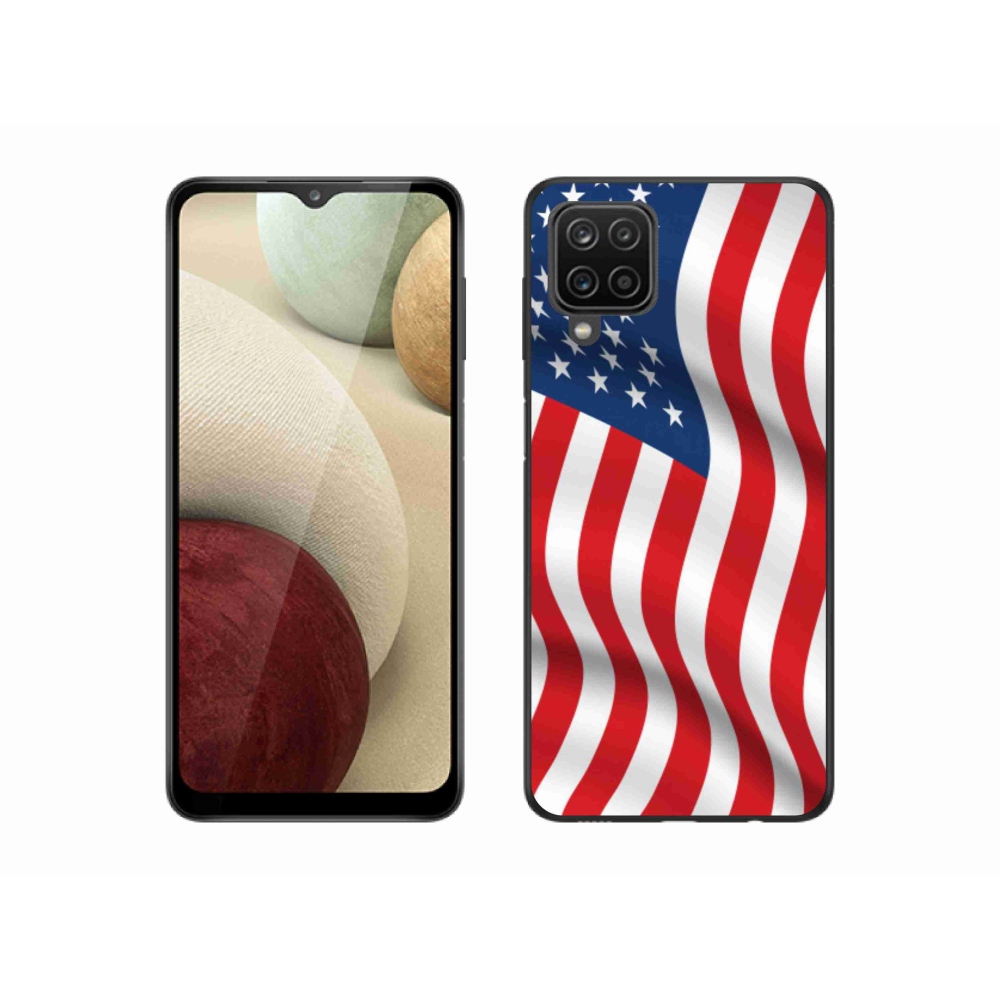 Gelový kryt mmCase na mobil Samsung Galaxy M12 - USA vlajka